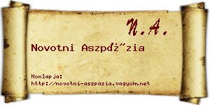 Novotni Aszpázia névjegykártya